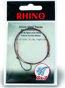 Rhino #2/0 Przypony Stalowe Rhino 7x7 15kg Ø0,45mm 1szt 0,6m (4205015) 1