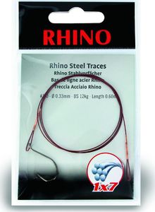 Rhino #2/0 Przypony Stalowe Rhino 1x7 15kg Ø0,36mm 1szt 0,6m (4203015) 1