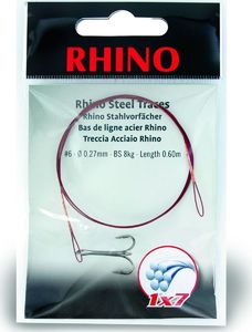 Rhino #1 Przypony Stalowe Rhino 1x7 15kg Ø0,36mm 1szt 0,6m (4201015) 1