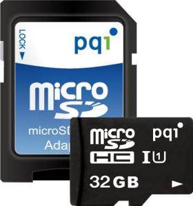 Karta PQI MicroSDHC 32GB UHS-I + adapter (6ARJ-032GVR99A-62) 1