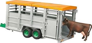 Bruder bruder cattle transport trailer with cow 1
