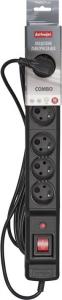 Listwa zasilająca Activejet Combo przeciwprzepięciowa 6 gniazd 10 m czarna 3