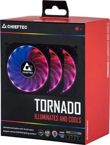 Wentylator Chieftec Tornado 3-pack + Hub (CF-3012-RGB) 4