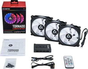 Wentylator Chieftec Tornado 3-pack + Hub (CF-3012-RGB) 5