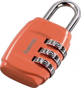 Hama Hama Travel Szyfrowa kłódka do bagażu, 2 szt., pomarańczowa 2