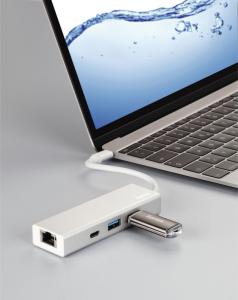 HUB USB Hama 1x RJ-45 1x USB-C  + 2x USB-A  (001357570000) 5
