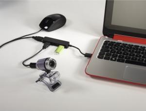 HUB USB Hama Slim 4x USB-A 2.0 (000123240000) 4