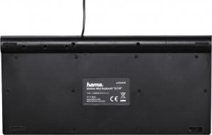 Klawiatura Hama Slimline Mini SL720 Przewodowa Czarna US (441826670000) 3