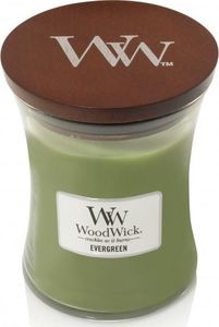 WoodWick Świeca w szkle WoodWick średnia Evergreen 92142E (114mm x 98mm) 1