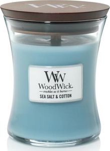 WoodWick Świeca w szkle WoodWick średnia Sea Salt & Cotton 92063E (114mm x 98mm) 1