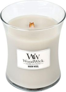 WoodWick Świeca w szkle WoodWick średnia Warm Wool 92052E (114mm x 98mm) 1