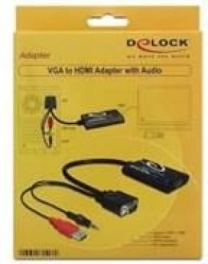 Adapter AV Delock D-Sub (VGA) - HDMI + USB-A + Jack 3.5mm czarny (62408) 2