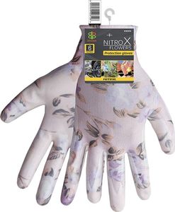 Bradas rękawice ochronne NITROX FLOWERS nitryl, rozmiar 7 12 par (14175) 1