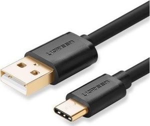 Kabel USB Ugreen Pozłacany kabel USB-C UGREEN 1,5m czarny 1