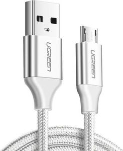 Kabel USB Ugreen Kabel micro USB UGREEN QC 3.0 2.4A 0.25m (biały) 1
