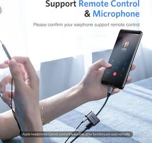 Adapter USB Ugreen USB-C - Jack 3.5mm + USB-C Srebrny  (50596) 4