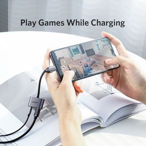 Adapter USB Ugreen USB-C - Jack 3.5mm + USB-C Srebrny  (50596) 6