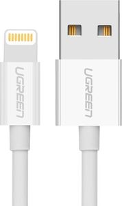 Kabel USB Ugreen Niklowany kabel UGREEN Lightning 0,25m biały 1