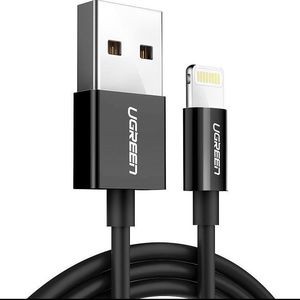 Kabel USB Ugreen Niklowany kabel UGREEN Lightning 1m czarny 1