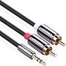 Kabel Ugreen Jack 3.5mm - RCA (Cinch) x2 3m czarny (10590) 2