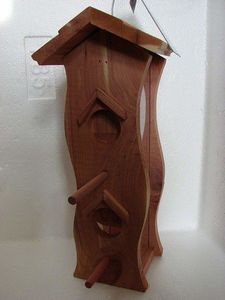 Trixie TRIXIE Karmnik dla ptaków, drewno cedrowe, 12 × 29 × 14 cm TX-55841 uniwersalny 2