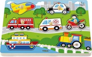 Viga VIGA Puzzle z Dźwiękiem - Pojazdy uniwersalny 1