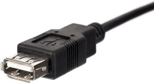 Kabel USB NetRack USB A/A 0.1m, Czarny (201-01) 2