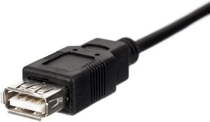 Kabel USB NetRack USB A/A 0.1m, Czarny (201-01) 3