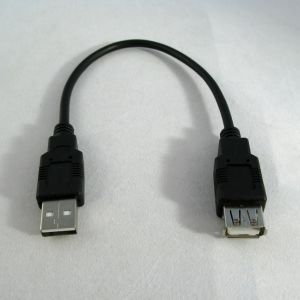 Kabel USB NetRack Przedłużacz USB AM/AF, 0,25m, czarny 201-02 1
