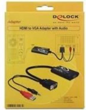 Adapter AV Delock D-Sub (VGA) - HDMI + USB-A + Jack 3.5mm czarny (62407) 2