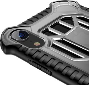 Baseus Baseus Cold Front Cooling Case wytrzymałe etui pokrowiec z otworami wentylacyjnymi Apple iPhone XR przezroczysty (WIAPIPH61-LF02) uniwersalny 5