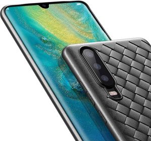 Baseus Baseus BV Weaving Case designerskie żelowe etui pokrowiec Huawei P30 czarny (WIHWP30-BV01) uniwersalny 6