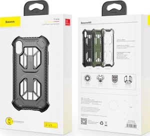 Baseus Baseus Cold Front Cooling Case wytrzymałe etui pokrowiec z otworami wentylacyjnymi Apple iPhone XR zielony (WIAPIPH61-LF06) uniwersalny 12