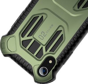 Baseus Baseus Cold Front Cooling Case wytrzymałe etui pokrowiec z otworami wentylacyjnymi Apple iPhone XR zielony (WIAPIPH61-LF06) uniwersalny 4
