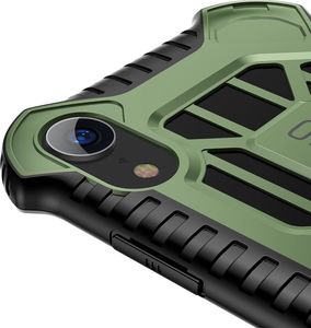 Baseus Baseus Cold Front Cooling Case wytrzymałe etui pokrowiec z otworami wentylacyjnymi Apple iPhone XR zielony (WIAPIPH61-LF06) uniwersalny 5