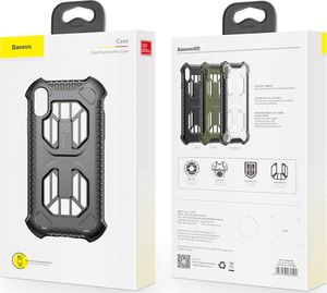 Baseus Baseus Cold Front Cooling Case wytrzymałe etui pokrowiec z otworami wentylacyjnymi Apple iPhone XS Max czarny (WIAPIPH65-LF01) uniwersalny 12