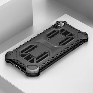 Baseus Baseus Cold Front Cooling Case wytrzymałe etui pokrowiec z otworami wentylacyjnymi Apple iPhone XS Max czarny (WIAPIPH65-LF01) uniwersalny 7