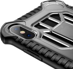 Baseus Baseus Cold Front Cooling Case wytrzymałe etui pokrowiec z otworami wentylacyjnymi Apple iPhone XS Max przezroczysty (WIAPIPH65-LF02) uniwersalny 5