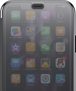 Baseus Baseus Touchable Case żelowe etui futerał z panelem ze szkła hartowanego iPhone XR czarny (WIAPIPH61-TS01) uniwersalny 4