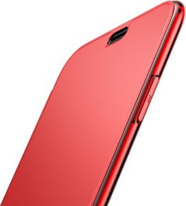 Baseus Baseus Touchable Case żelowe etui futerał z panelem ze szkła hartowanego iPhone XR czerwony (WIAPIPH61-TS09) uniwersalny 5