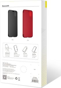 Baseus Touchable Case żelowe etui futerał z panelem ze szkła hartowanego iPhone XS Max czerwony (WIAPIPH65-TS09) uniwersalny 11