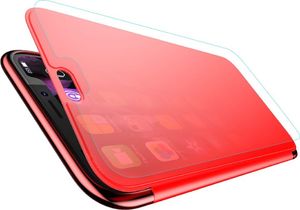Baseus Touchable Case żelowe etui futerał z panelem ze szkła hartowanego iPhone XS Max czerwony (WIAPIPH65-TS09) uniwersalny 3