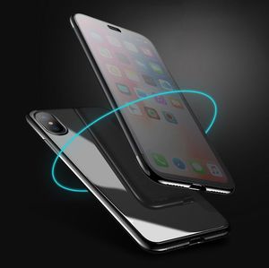 Baseus Touchable Case żelowe etui futerał z panelem ze szkła hartowanego iPhone XS Max czerwony (WIAPIPH65-TS09) uniwersalny 8
