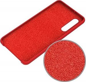 Hurtel Silicone Case elastyczne silikonowe etui pokrowiec Huawei P30 czerwony uniwersalny 4