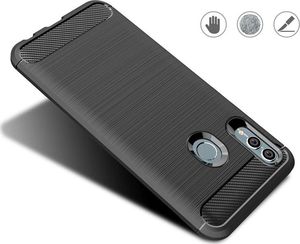 Hurtel Carbon Case elastyczne etui pokrowiec Huawei P Smart 2019 / Honor 10 Lite czarny uniwersalny 4