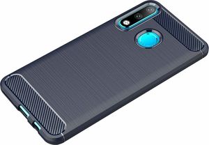 Hurtel Carbon Case elastyczne etui pokrowiec Huawei P30 Lite niebieski uniwersalny 4