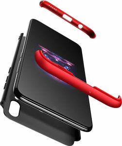 Hurtel 360 Protection etui na całą obudowę przód + tył Huawei P Smart 2019 czarno-czerwony uniwersalny 2