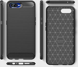 Hurtel Carbon Case elastyczne etui pokrowiec Oppo RX17 Neo niebieski uniwersalny 7