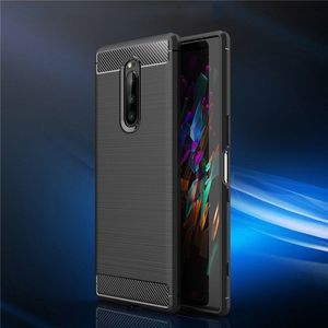 Hurtel Carbon Case elastyczne etui pokrowiec Sony Xperia 1 czarny uniwersalny 4