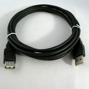 Kabel USB NetRack kabel USB przedłużacz AM/AF, 3m, czarny 201-04 1